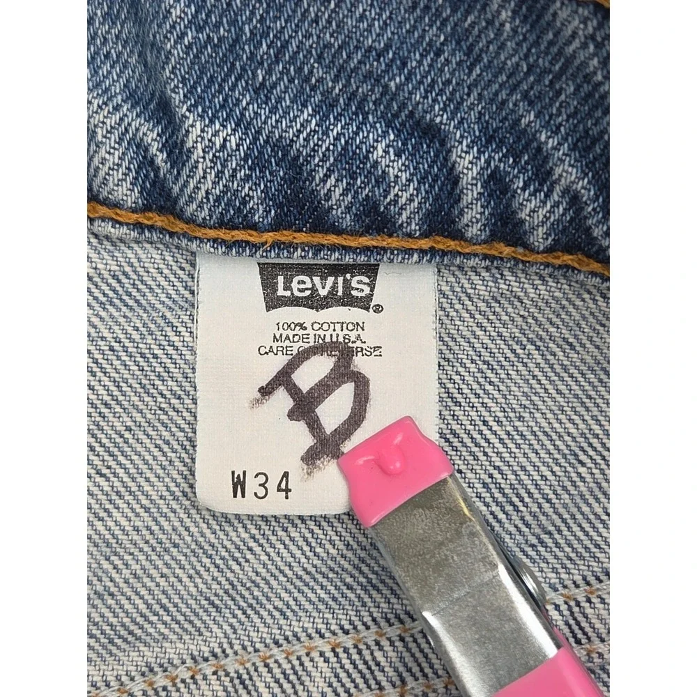 90s Orange Tab‎ Levi's 550 USA Made Men's Denim Jean Shorts Vintage Relaxed 34
